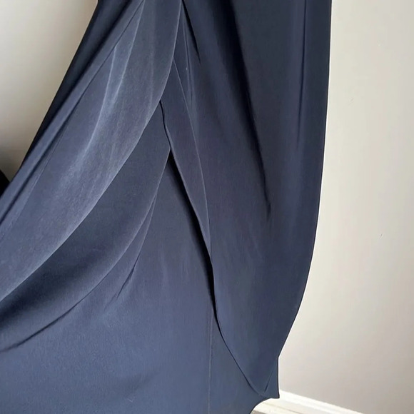 Shona Joy Cocktail Draped Dress in Navy - Picture 10 of 16